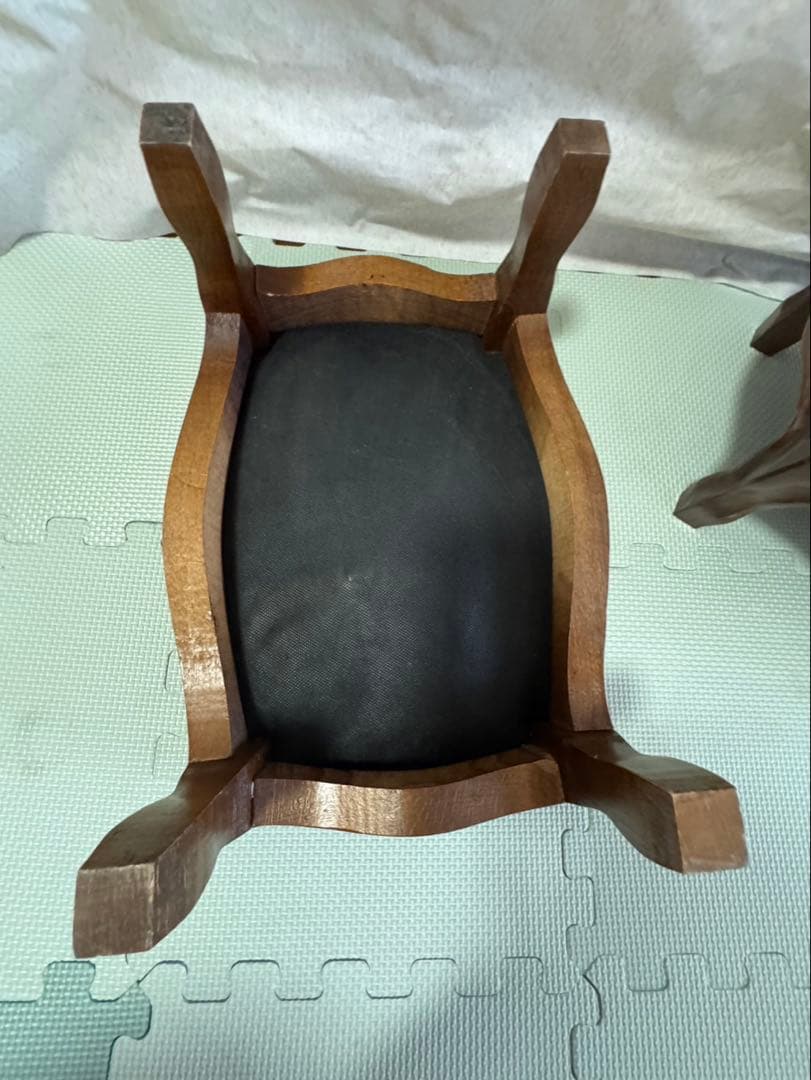 スツール 猫脚 オットマン 補助椅子　イタリア家具　アンティーク