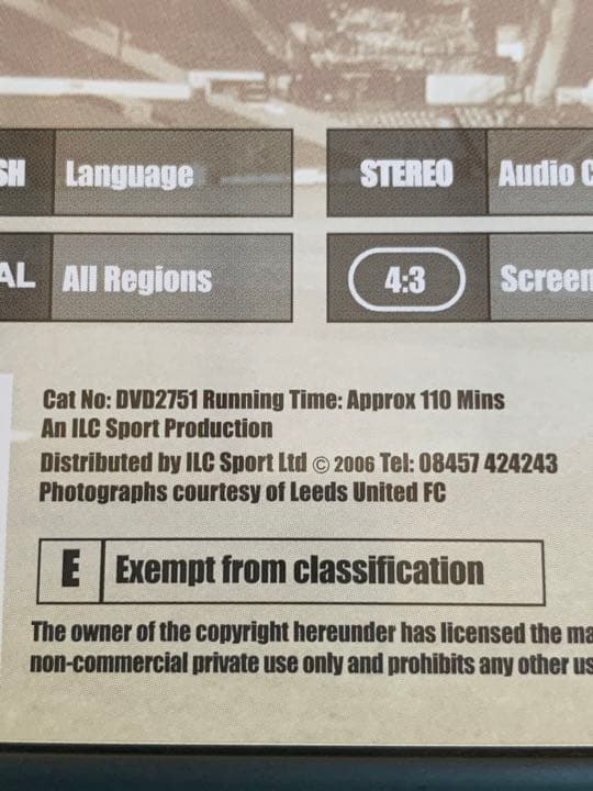 レアDVD リーズ・ユナイテッドthe greatest team ever！