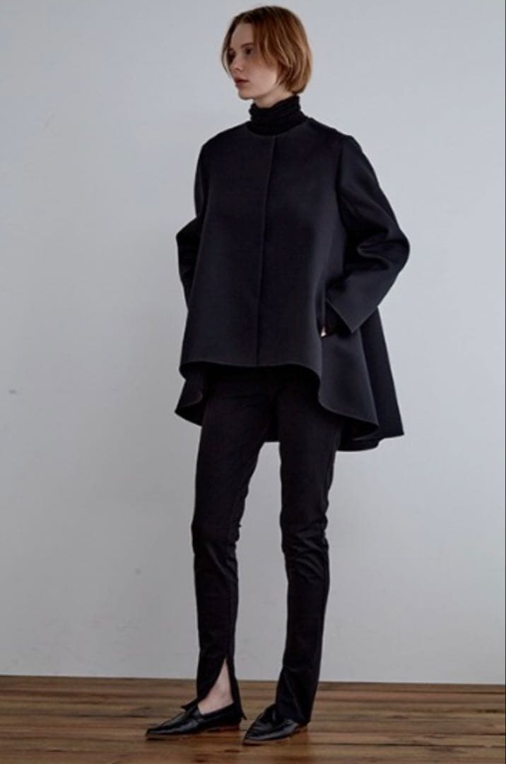 ノーカラージャケット ブラック サイズ:F ルフィル