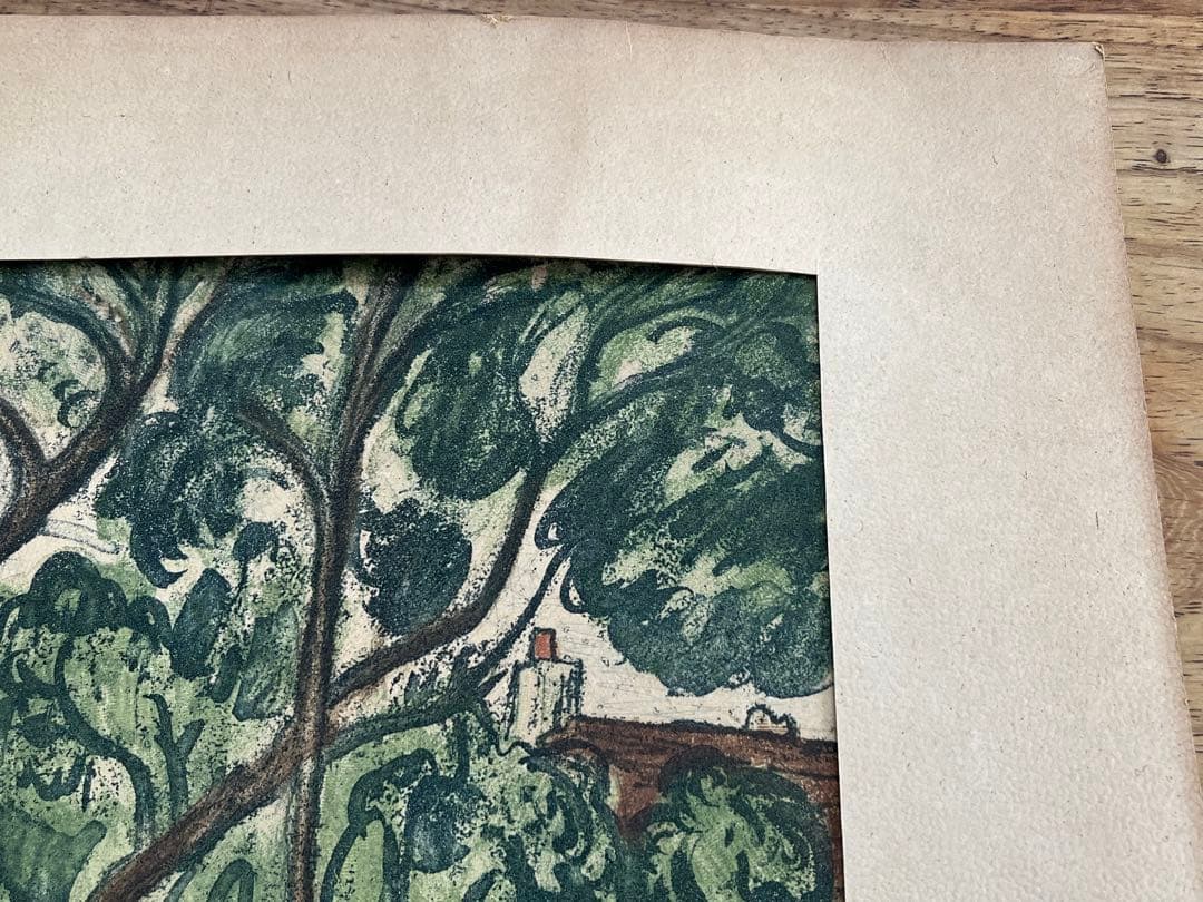 アンティーク　版画　サイン付き　No.入り