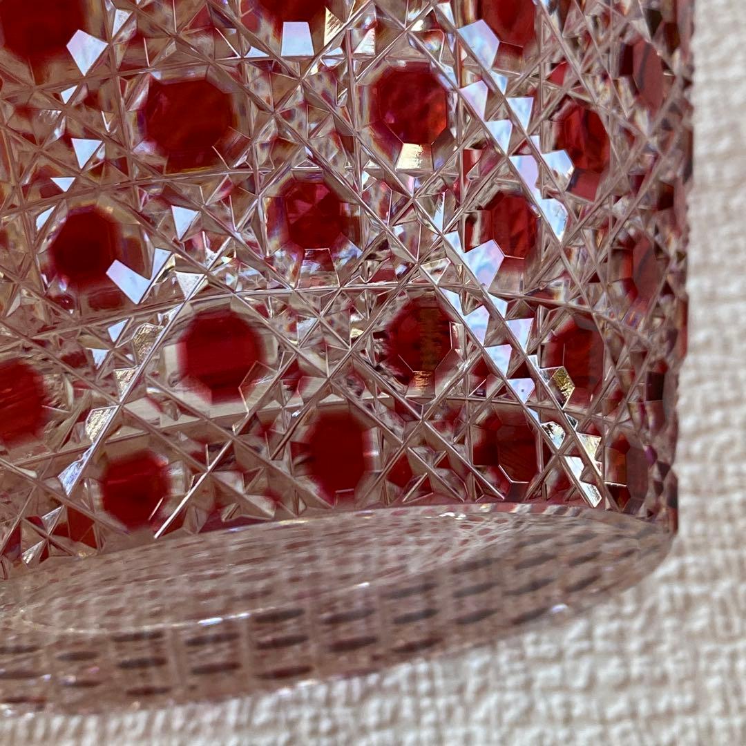 美品✨廃盤品✨WAKO 和光　カガミクリスタル　江戸切子　花生　花瓶