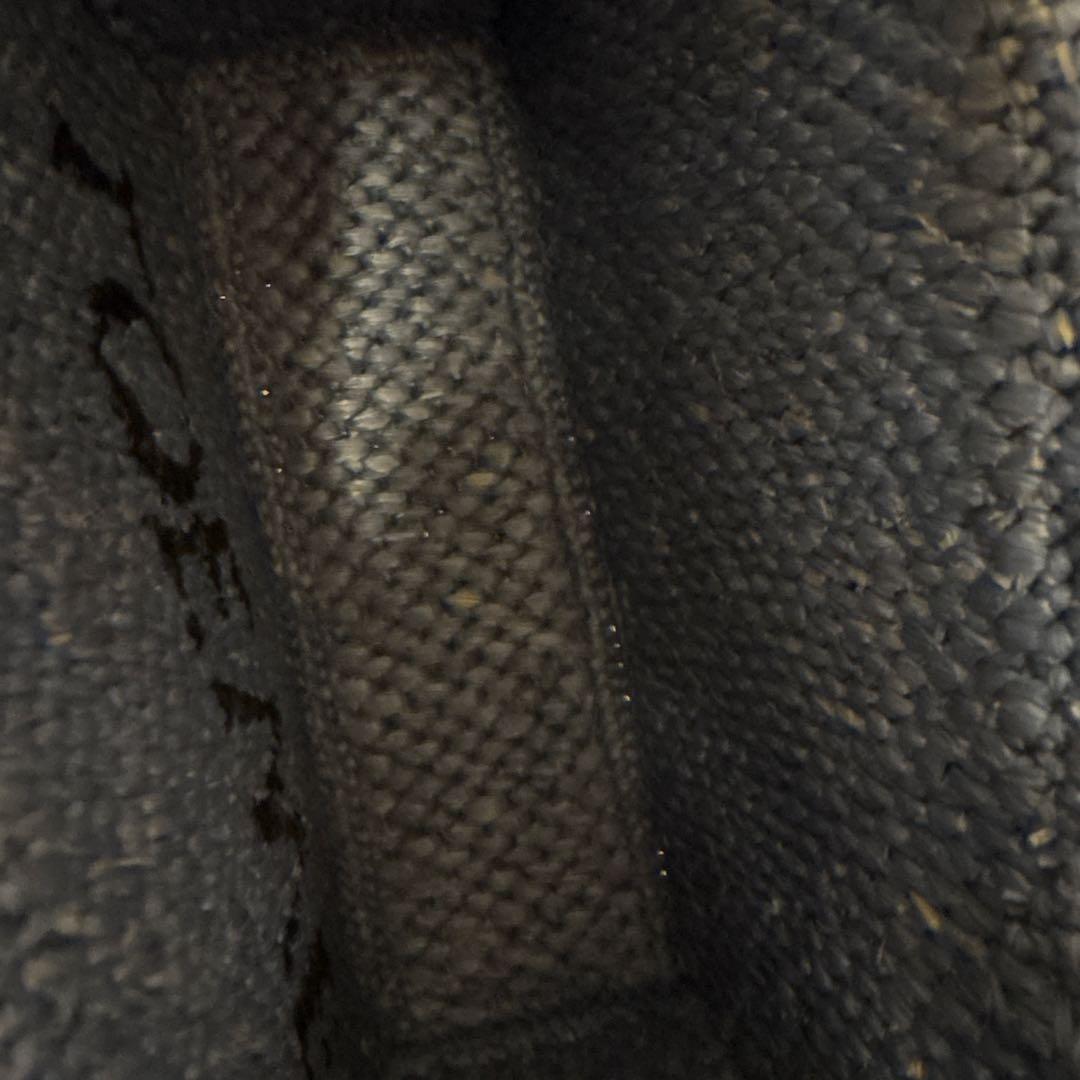 LOEWE フォントトート　ロゴ入り ブルー かごバッグ