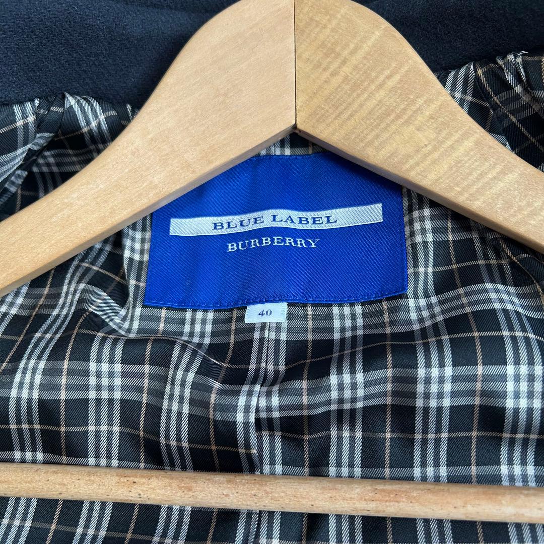 【極美品】バーバリーブルーレーベル ケープ　ポンチョ　コート ノバチェック　40