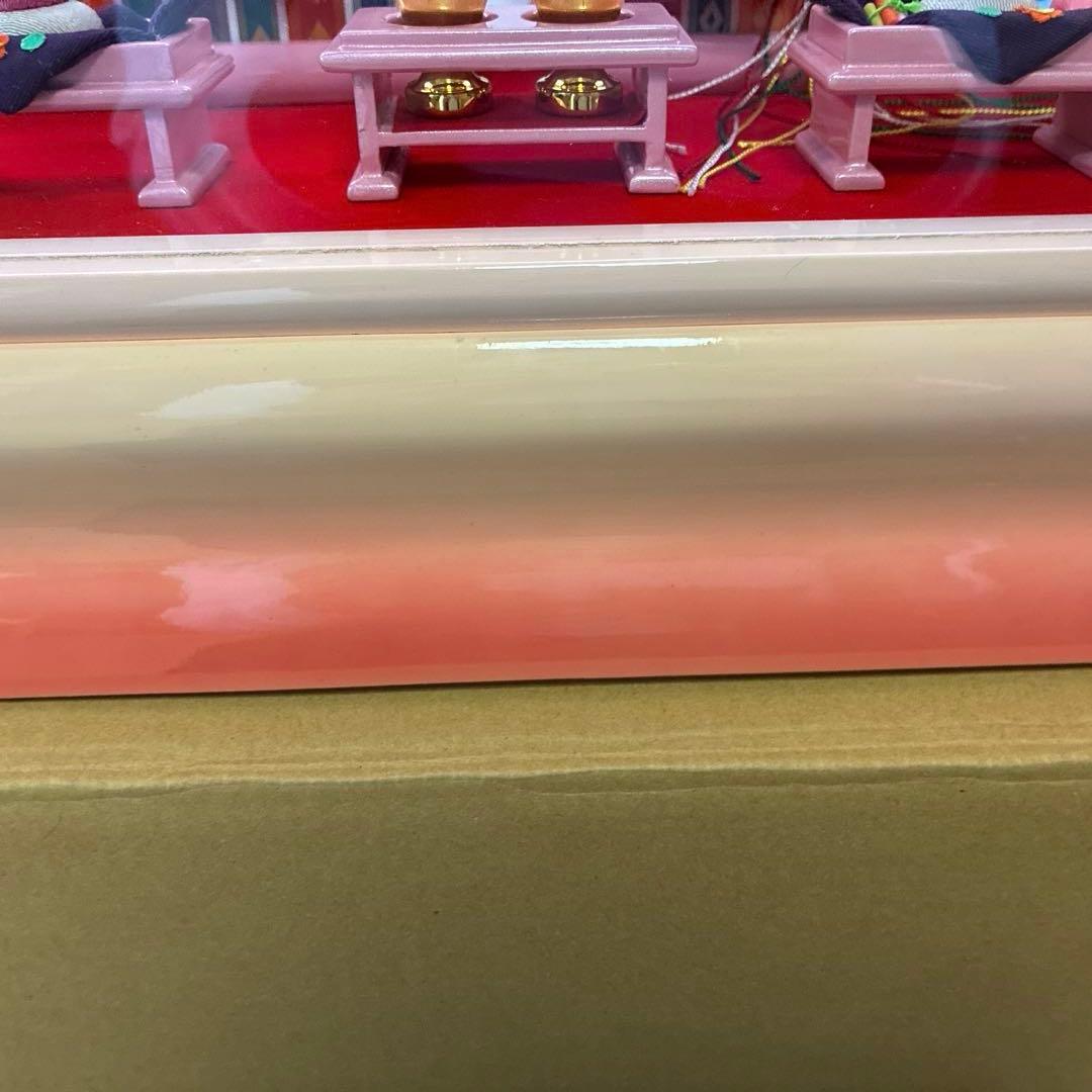 雛人形　アクリルケース　木枠ピンク（※2月9日削除予定）