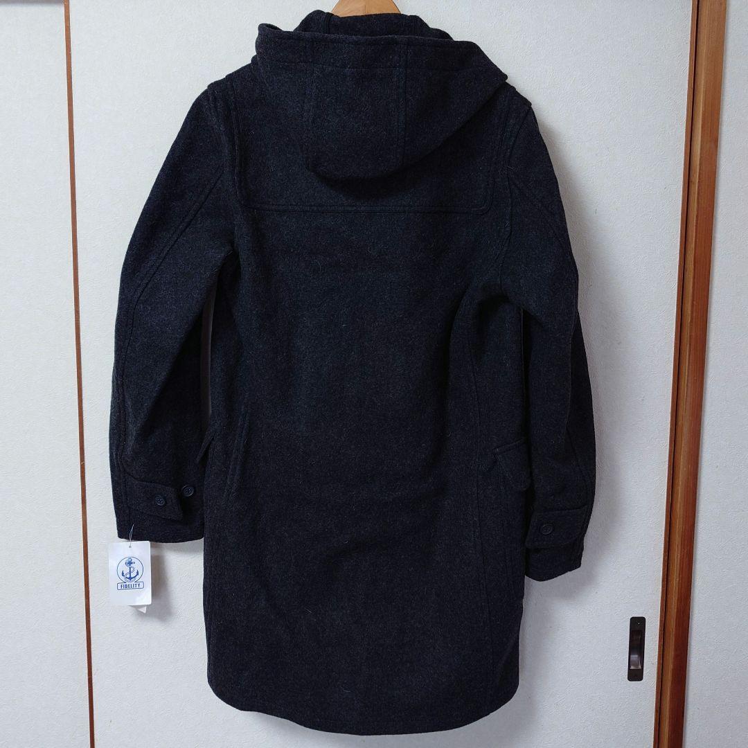 FIDELITY　チャコールグレー ダッフルコート ウール　Lサイズ