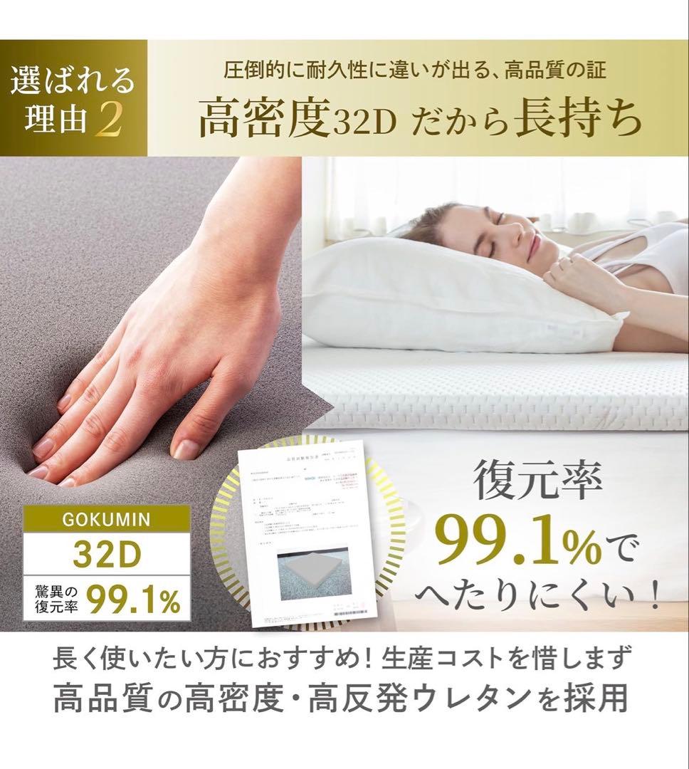 【新品未使用】GOKUMIN 高反発マットレス クイーンサイズ