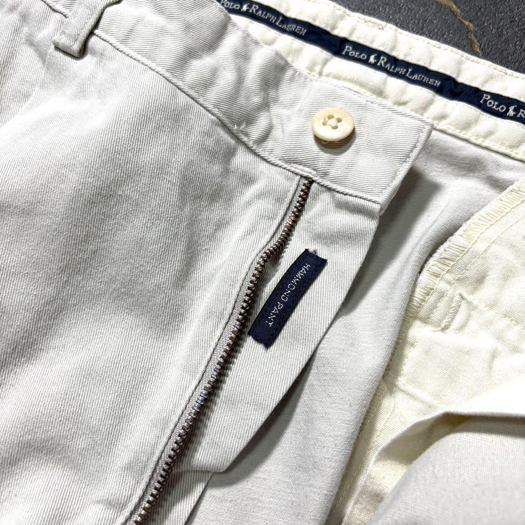 古着PolobyRalphLaurenポロチノパンツホワイトW32L32アメカジ