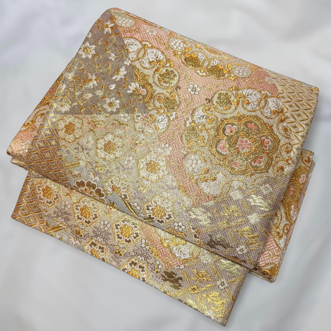 choco様 一体型 ワンタッチ帯 作り帯 マジックテープ 佐賀錦 豪華 袋帯