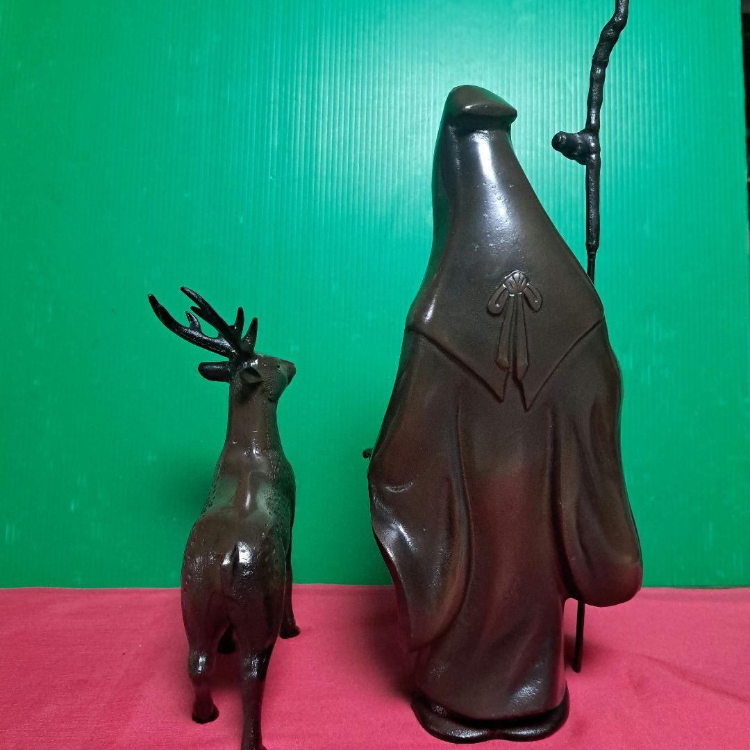 床の間　置物 寿老人鹿　インテリア　ヴィンテージ