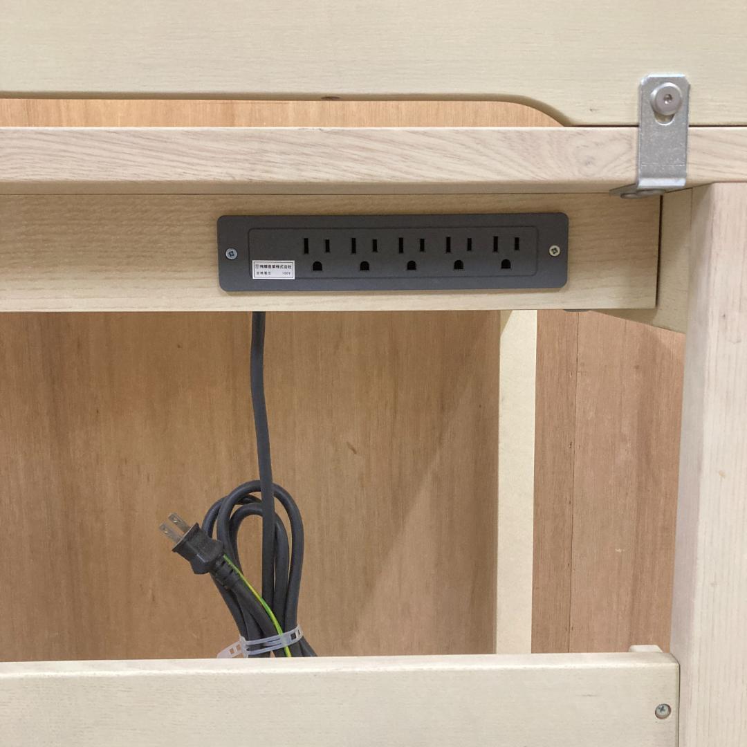 【飛騨産業】キツツキ　学習机　デスク　ブックシェルフ付き