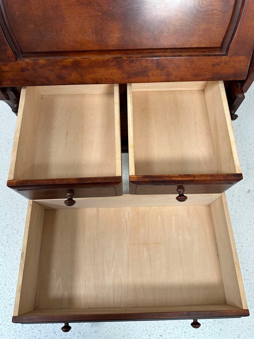 蝦夷民芸 えぞインテリア ライティングビューロー 学習机 書斎 机※i4※