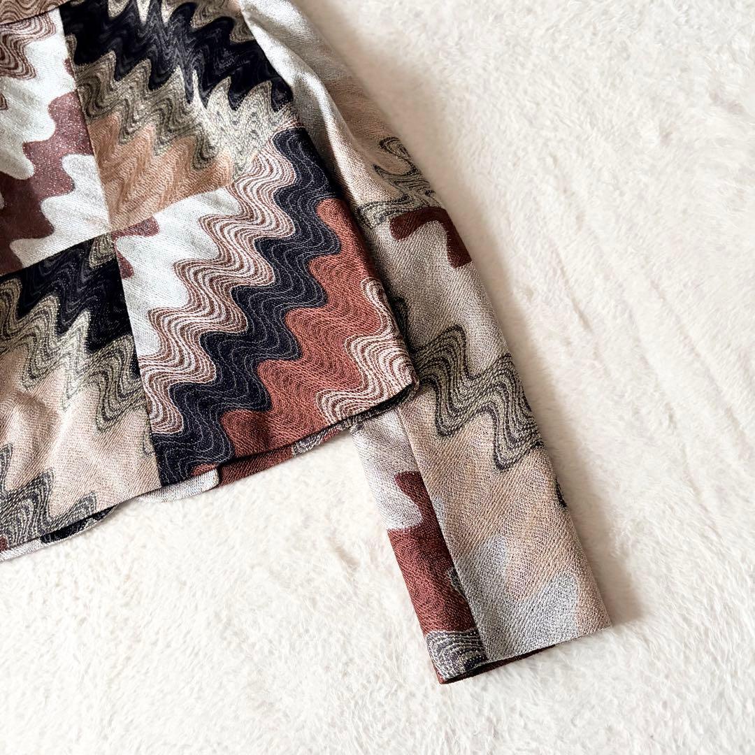 6174 美品✨ ミッソーニ テーラードジャケット 総柄 マルチカラー イタリア