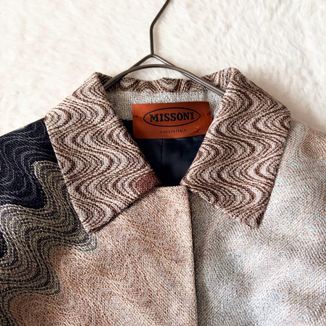 6174 美品✨ ミッソーニ テーラードジャケット 総柄 マルチカラー イタリア