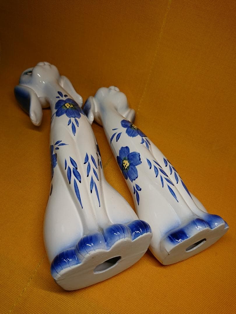 【美品】ビンテージ　いぬ　犬　陶器　置物　インテリア　工芸品　美術品　A1645