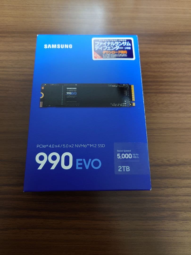 「ほぼ新品」Samsung 990 EVO 2TB M.2 SSD