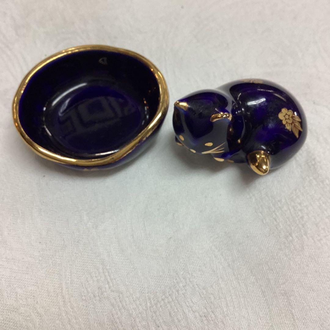 LIMOGES　CASTEL　リモージュ　猫の置物　フランス製　4ｃｍ　猫