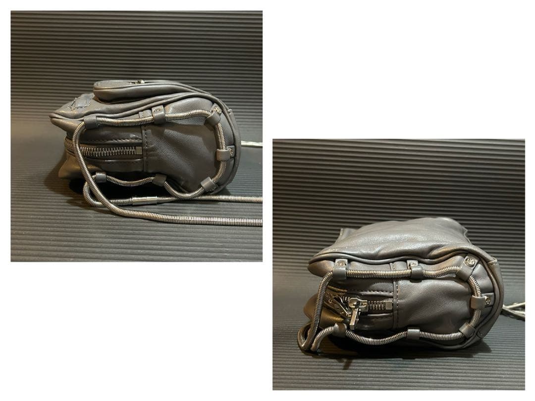アレキサンダーワン バッグ 2WAY チェーン グレー　ポシェット レザー
