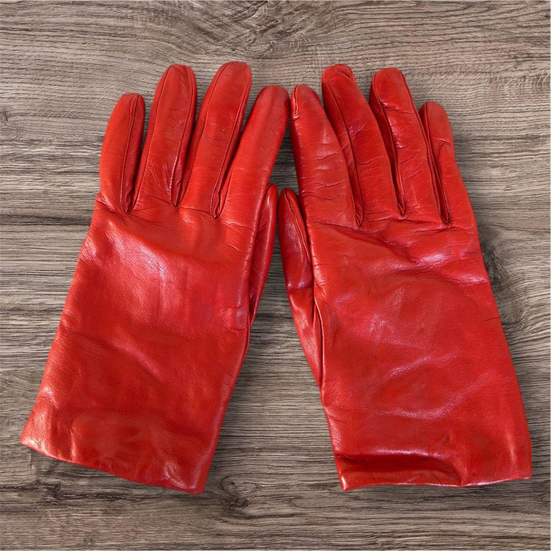 Gala Gloves レザー手袋 赤