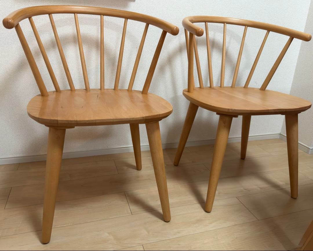 【北欧風】ダイニングチェア2脚セット