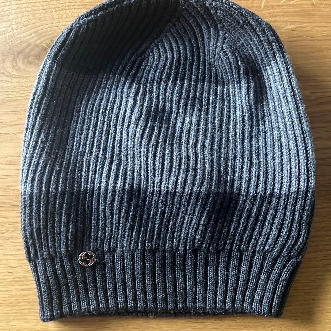 専用GUCCI Wool Beanie Hat w/Interclocking
