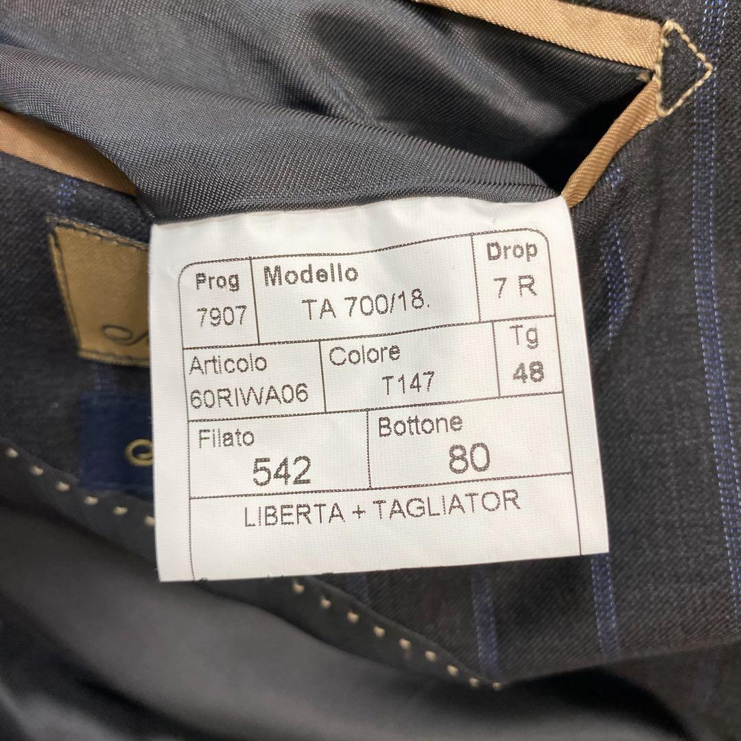 タリアトーレ　Super120’s 3B スーツ グレー系 ストライプ 48