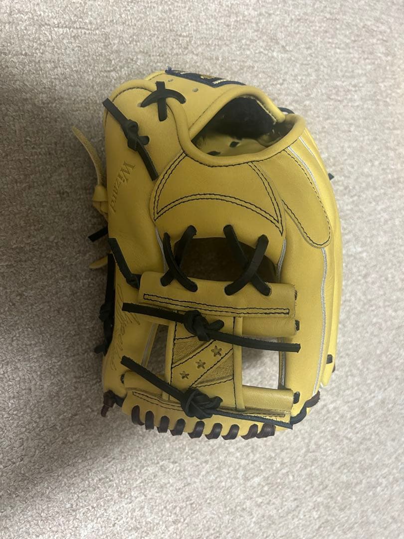 【バラ売不可】軟式グローブ 黒と金 レザー製