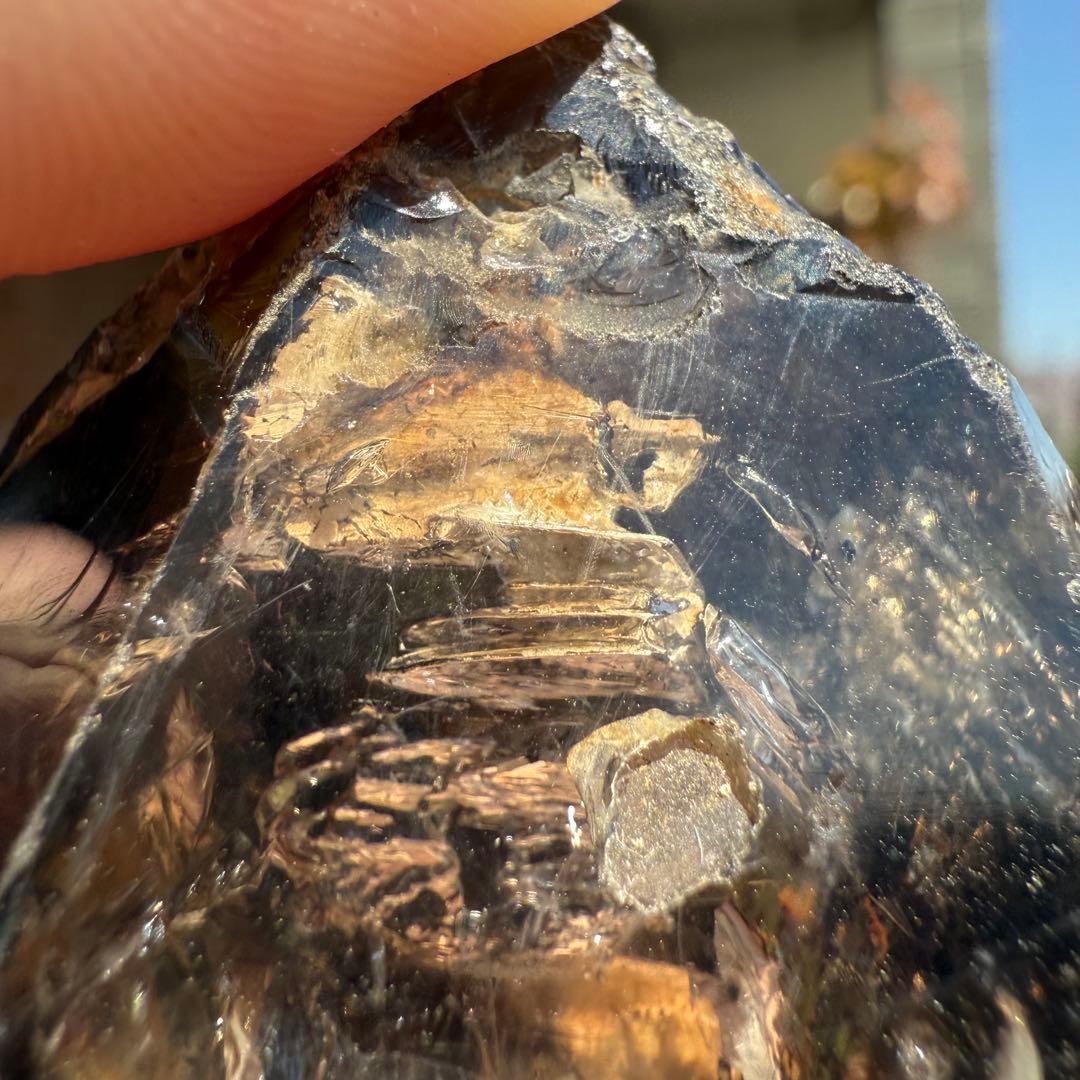 南アフリカ産　エレスチャルクォーツ　78.4g　骸骨水晶　自然石　鉱物標本⑤