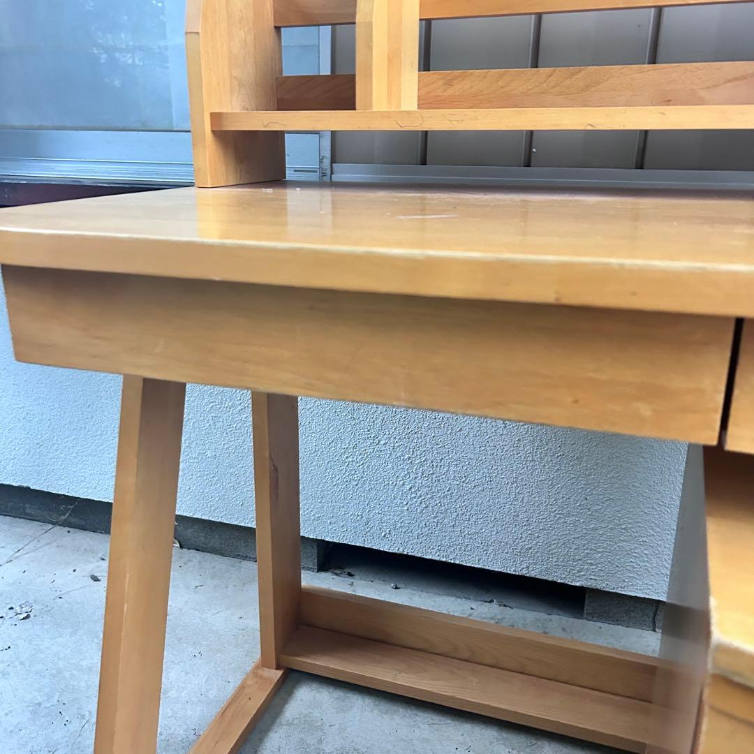 ACTUS アクタス リーヴェ 学習机 デスク 上棚付き 北欧 無垢風 幅105