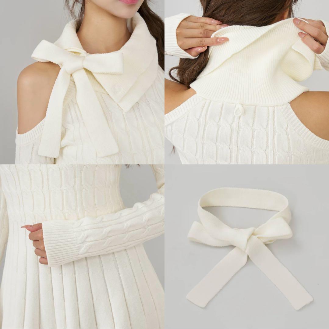 Darich《ダーリッチ》アメスリフレアニットミニワンピース IVO Ｓ