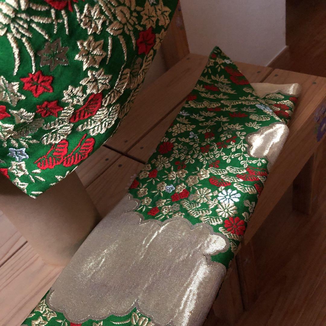 正絹袋帯から七五三、十三詣り付け帯です。大人の方も大丈夫です❣️