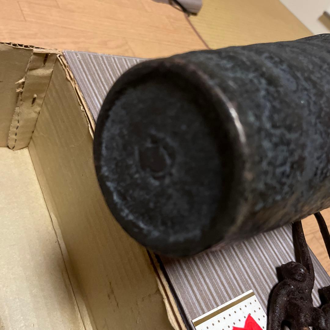 高島屋　南部鉄器花瓶と猿フック2個セット