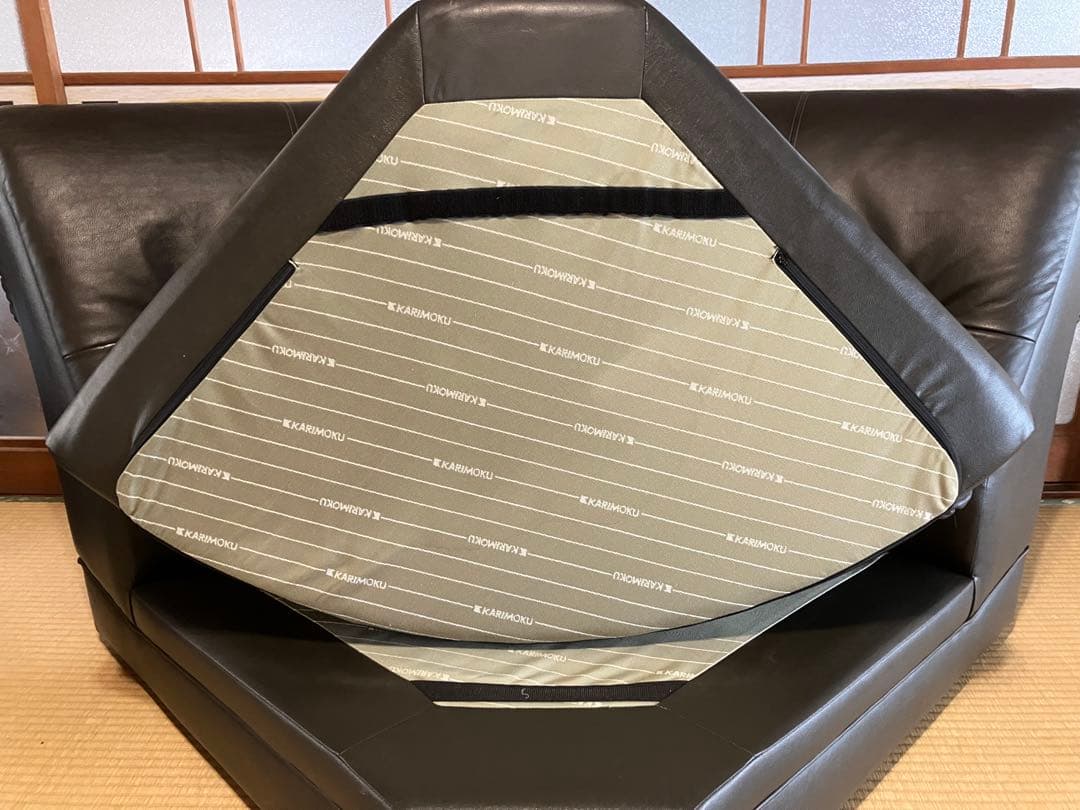 カリモク コーナーソファ＆一人掛けソファセット ブラック