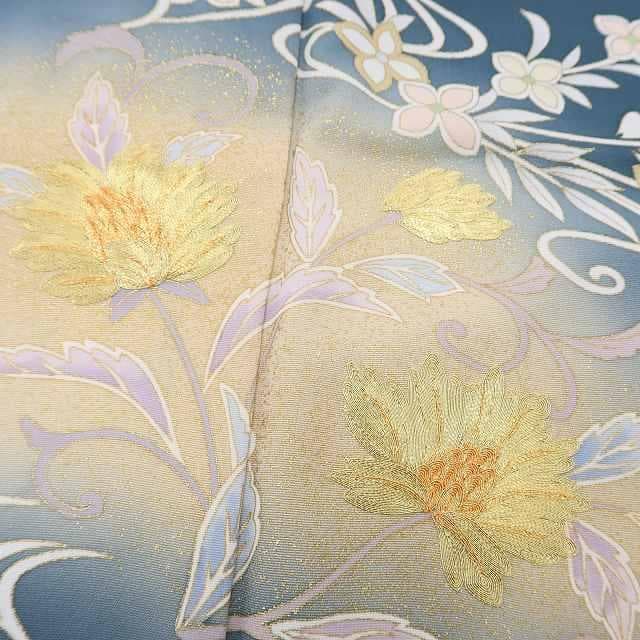 美品 金駒刺繍 正絹 着物 トールサイズ“最上の美を花開く女王！”訪問着 D-5