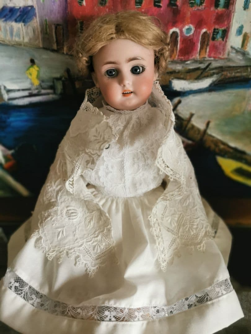 アンティーク ギュピールレース 盛り上げ三つ葉刺繍カフス ドール用付け襟 ケープ