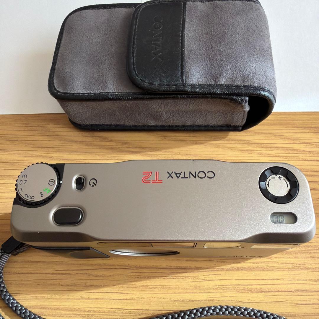 【動作確認済】CONTAX T2 チタンシルバー 35mmフィルムカメラ