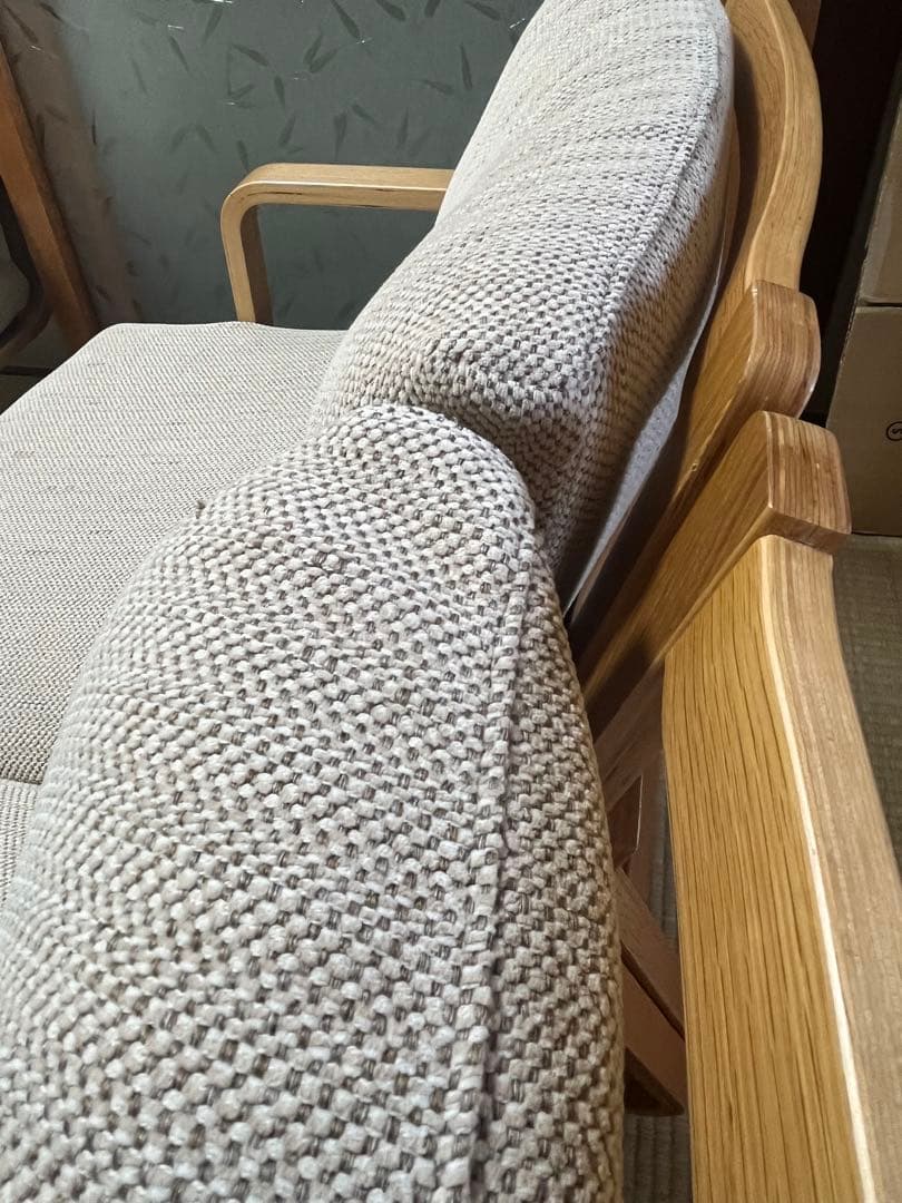 美品　無印良品　リビングでもダイニングでもつかえるソファチェア 3人掛けセット