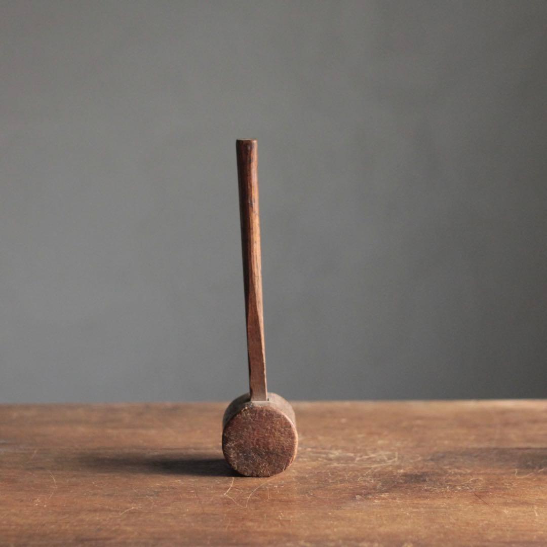 古い 佳き木肌 木鎚 古道具 アンティーク オブジェ