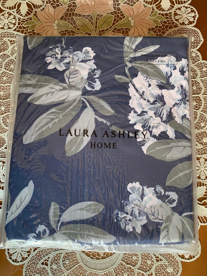 新品ローラアシュレイアデリーンシースプレイ掛け布団カバーデュベカバーネイビー花柄