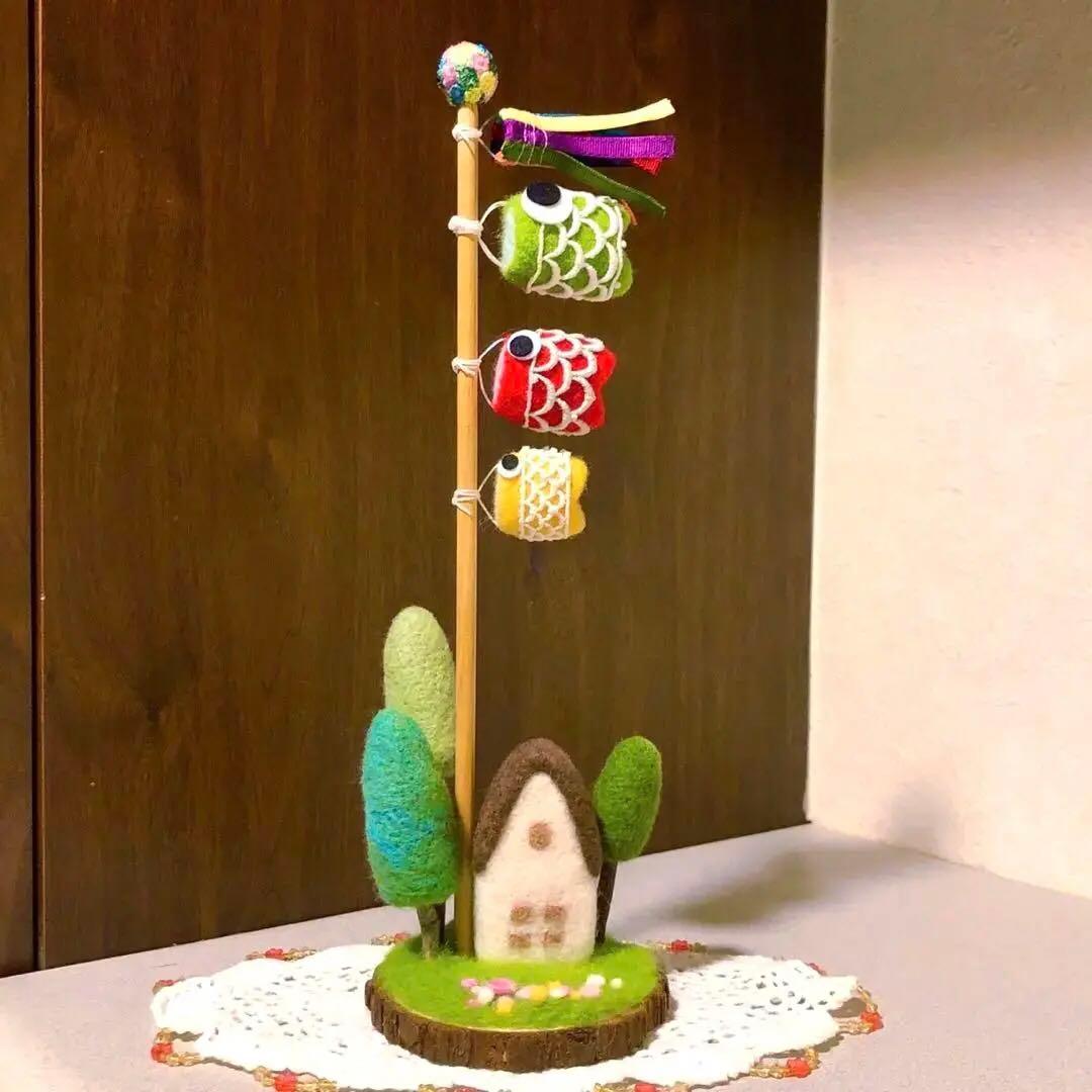 ミナペルホネン「mermaid」リボンと「skyful」を使った鯉のぼり