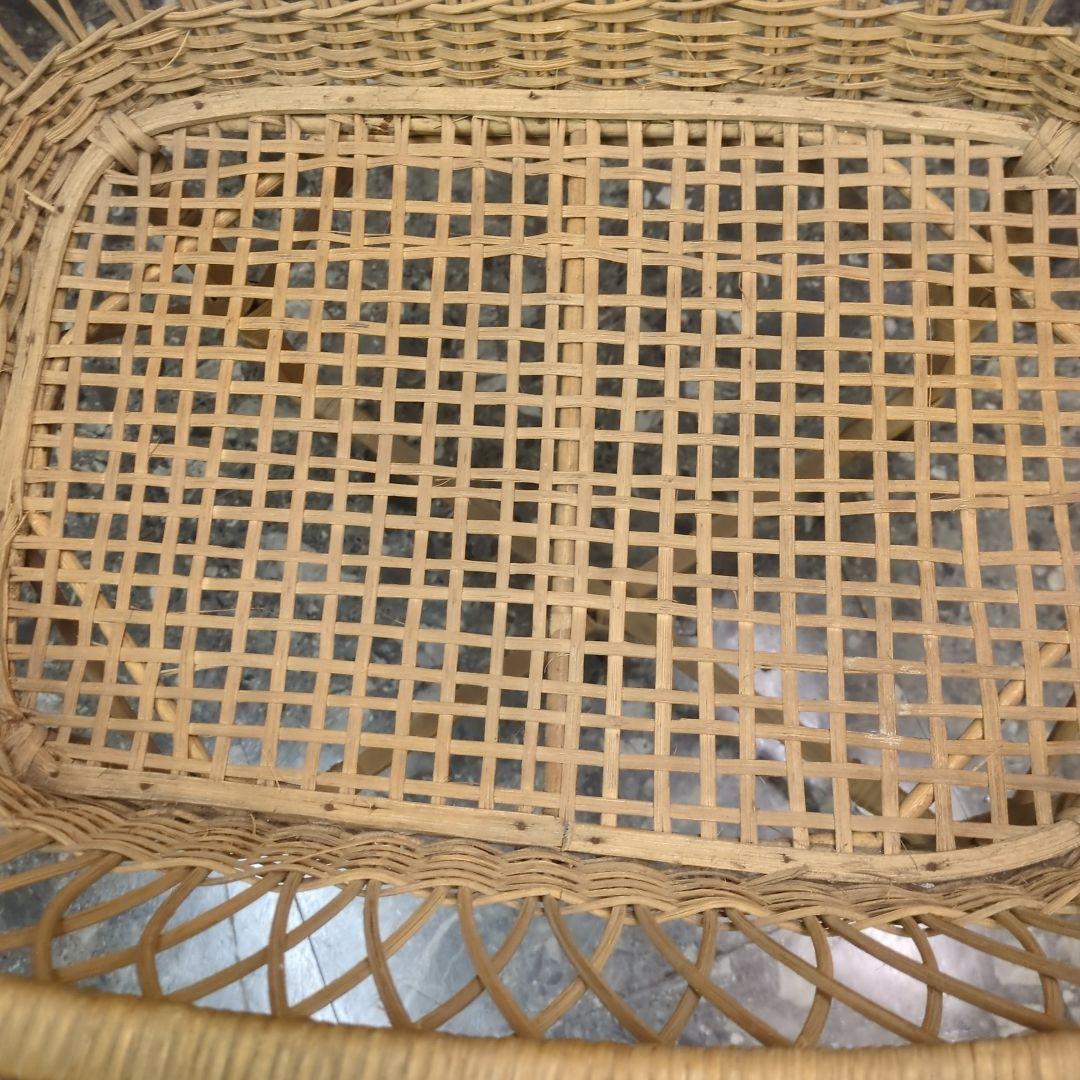 はなこ　昭和レトロ脱衣かご　古道具家具　　　　　　　籐ラック