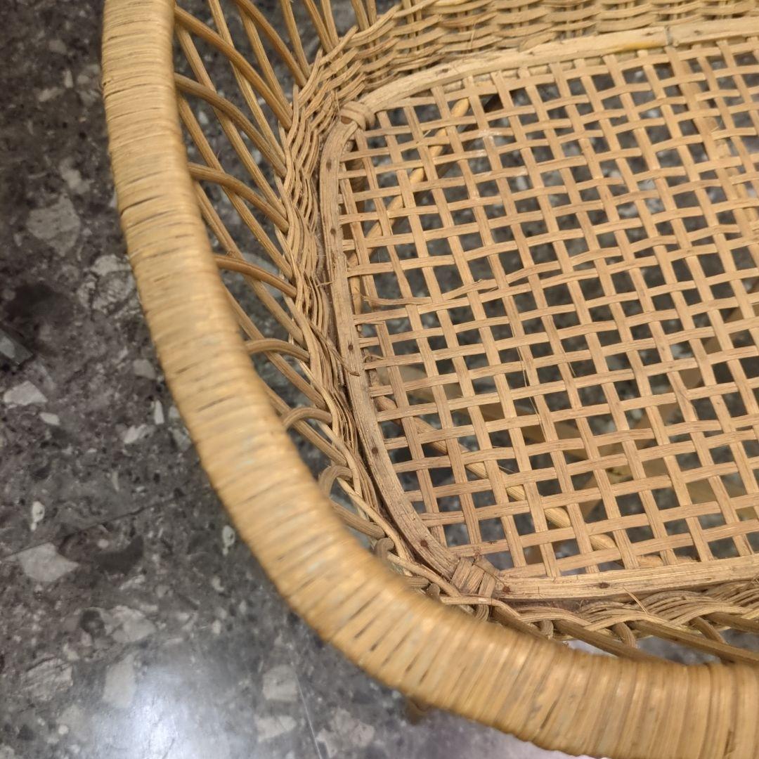 はなこ　昭和レトロ脱衣かご　古道具家具　　　　　　　籐ラック