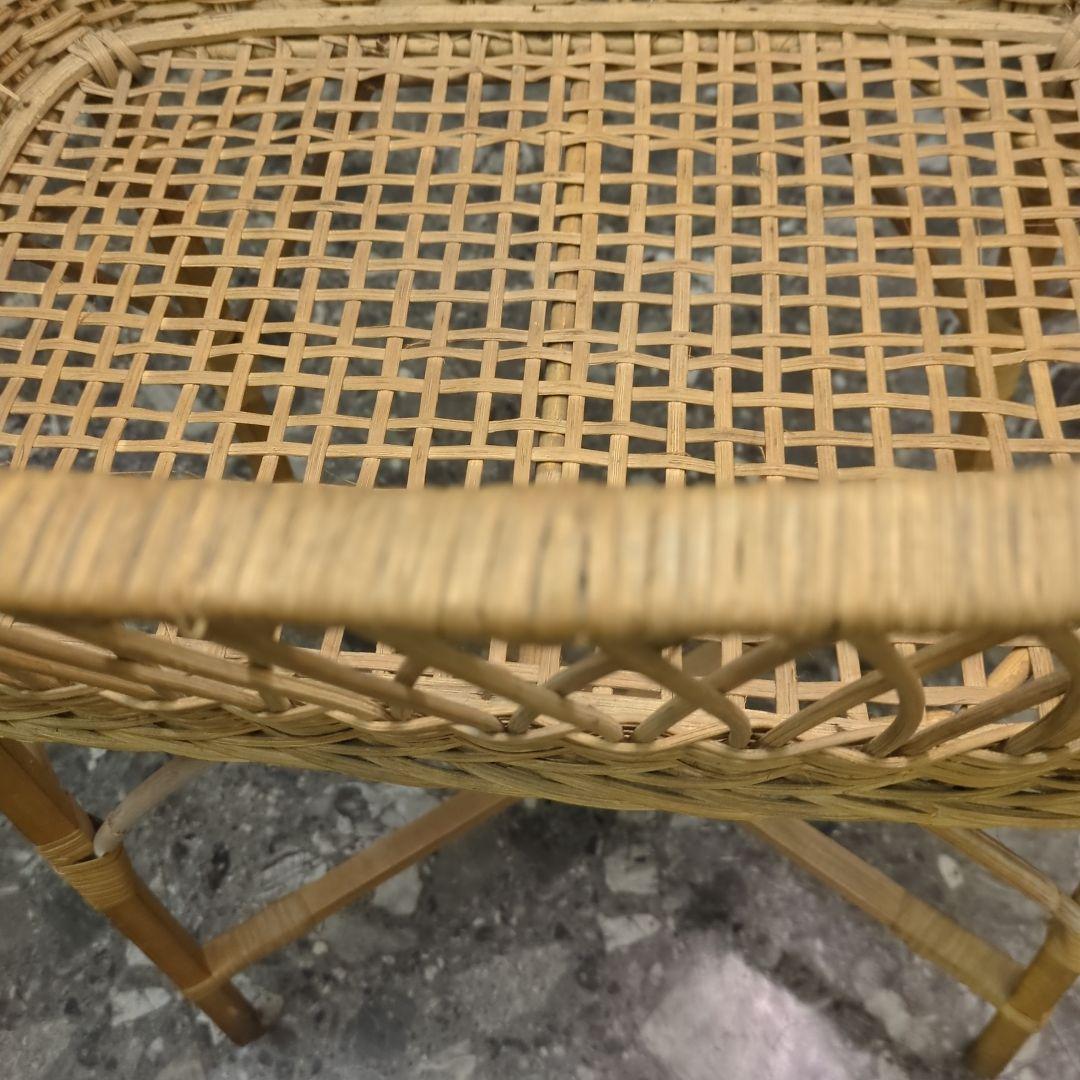 はなこ　昭和レトロ脱衣かご　古道具家具　　　　　　　籐ラック