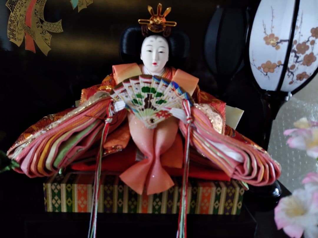 清峰作 背景全面蒔絵 束ねのし 雛人形 親王飾り ガラスケース入り