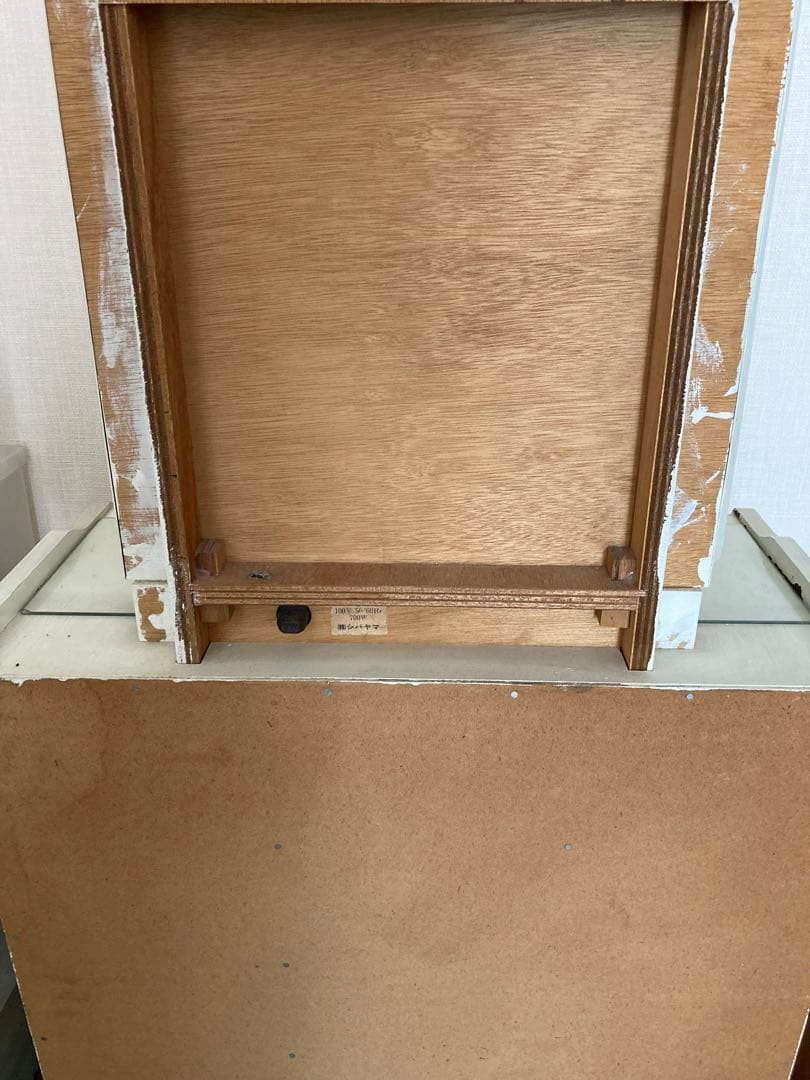 レトロ　ホワイト三面鏡ドレッサー