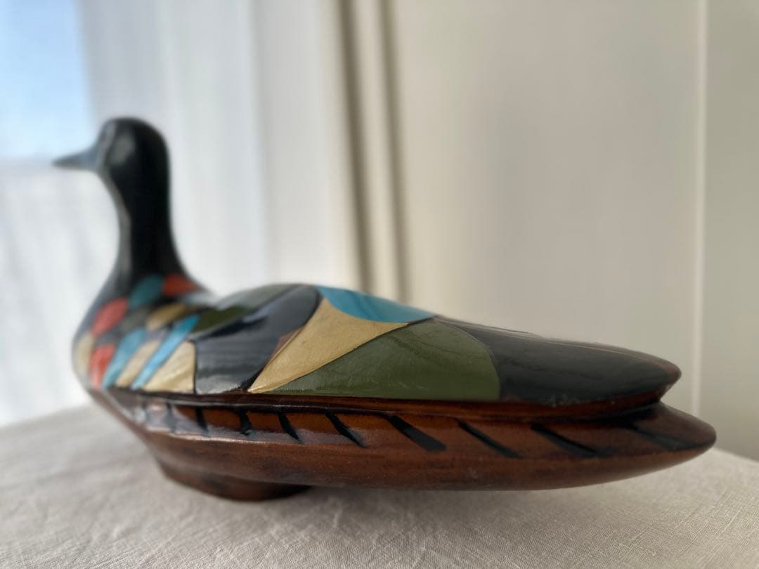 フランスヴィンテージ 木製デコイClaude Gourret アンティーク