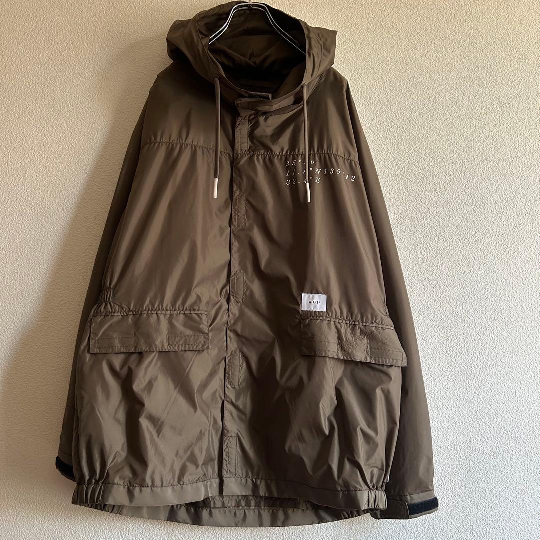 WTAPS ダブルタップス ナイロンジャケット ロング丈 カーキ L