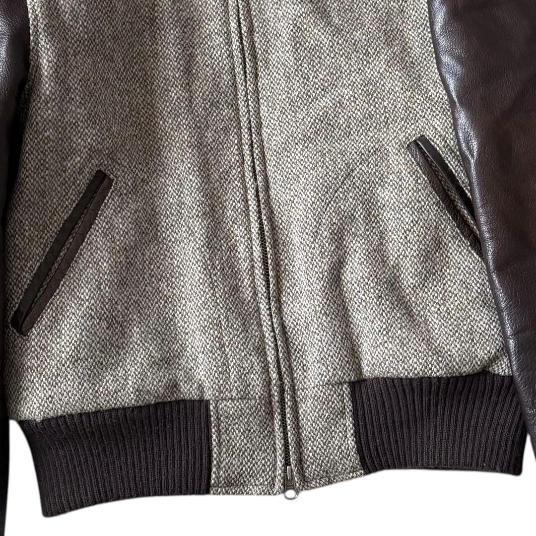 GB SPORT SHIPS別注 ハリスツイード スタジャン レザー袖 USA製