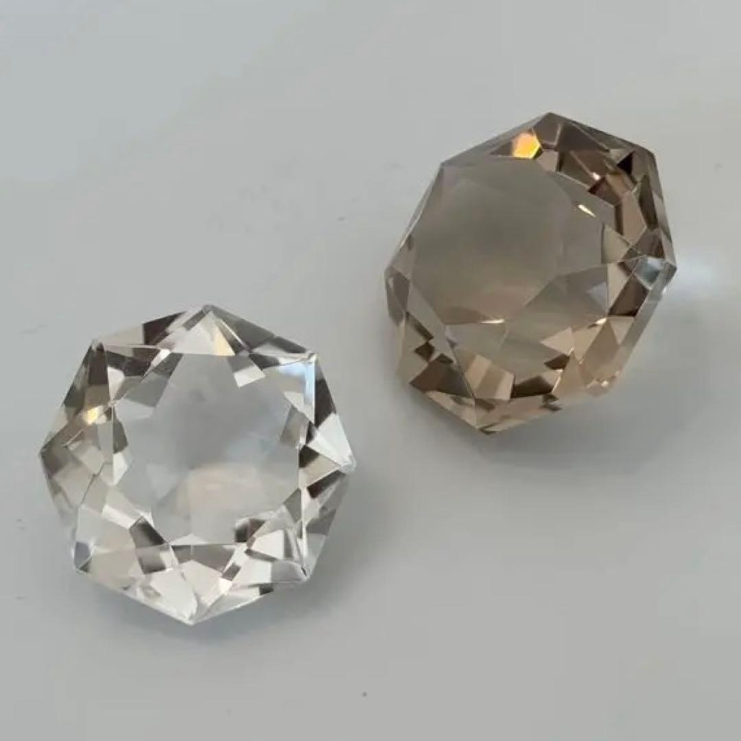 高品質/ダイヤモンドファセットカット/スモーキークォーツ/水晶