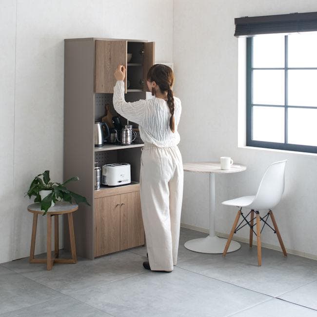 レンジ台「シュランク」幅60cm キッチン収納 レンジボード高さ180（672）