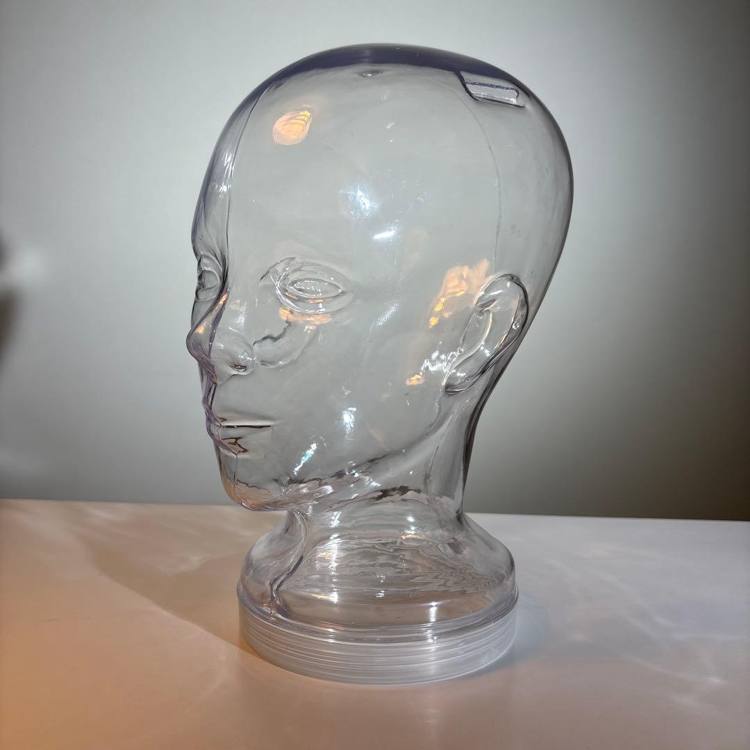 クリアな頭部のマネキン型貯金箱 ポストモダン スペースエイジ ヴィンテージ